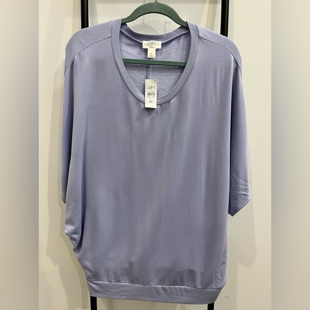 Loft Outlet Lounge Lavender Top Short Sleeve Soft Women Size M New